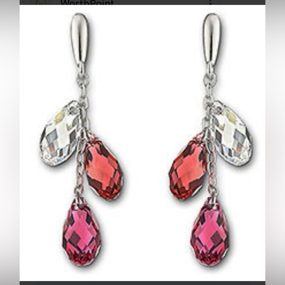 Swarovski Jewelry - 🩷Swarovski “Lagoon” Indian Pink Pierced Earrings🩷